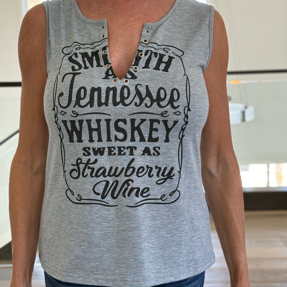 Gray Graphic Women's Top